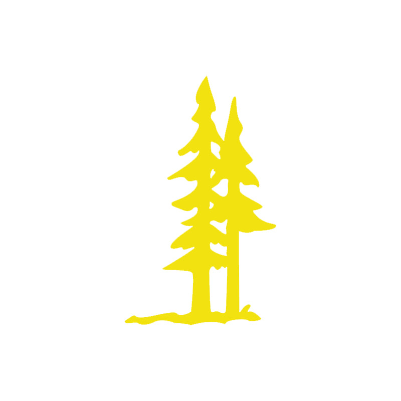 Pine Tree Decal - Evergreen Forest | Vinyl Sticker | Aarna Kraft Canada Brimstone Yellow