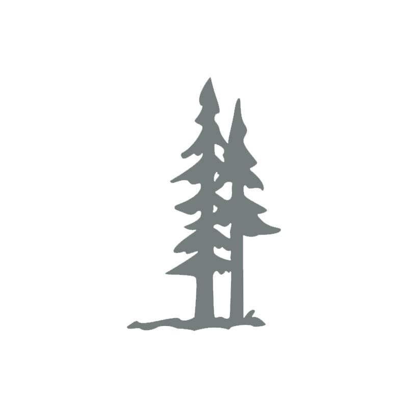 Pine Tree Decal - Evergreen Forest | Vinyl Sticker | Aarna Kraft Canada Grey