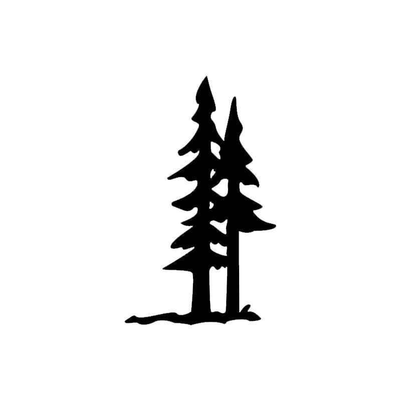 Pine Tree Decal - Evergreen Forest | Vinyl Sticker | Aarna Kraft Canada Matte Black