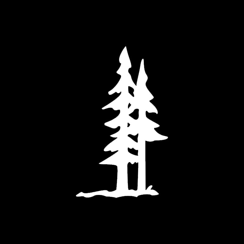 Pine Tree Decal - Evergreen Forest | Vinyl Sticker | Aarna Kraft Canada Matte White