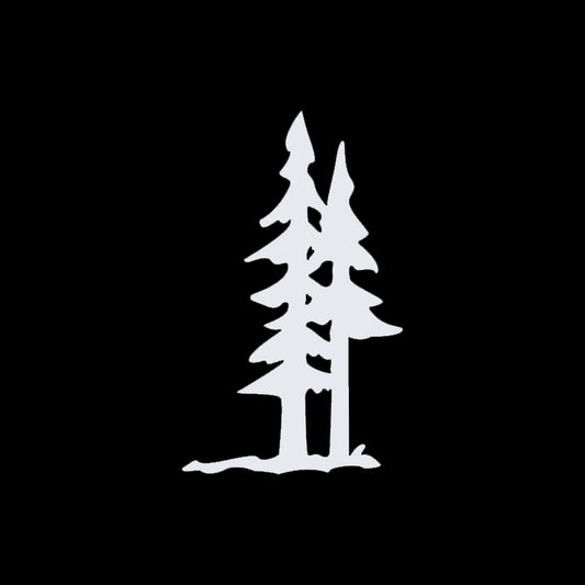 Pine Tree Decal - Evergreen Forest | Vinyl Sticker | Aarna Kraft Canada White
