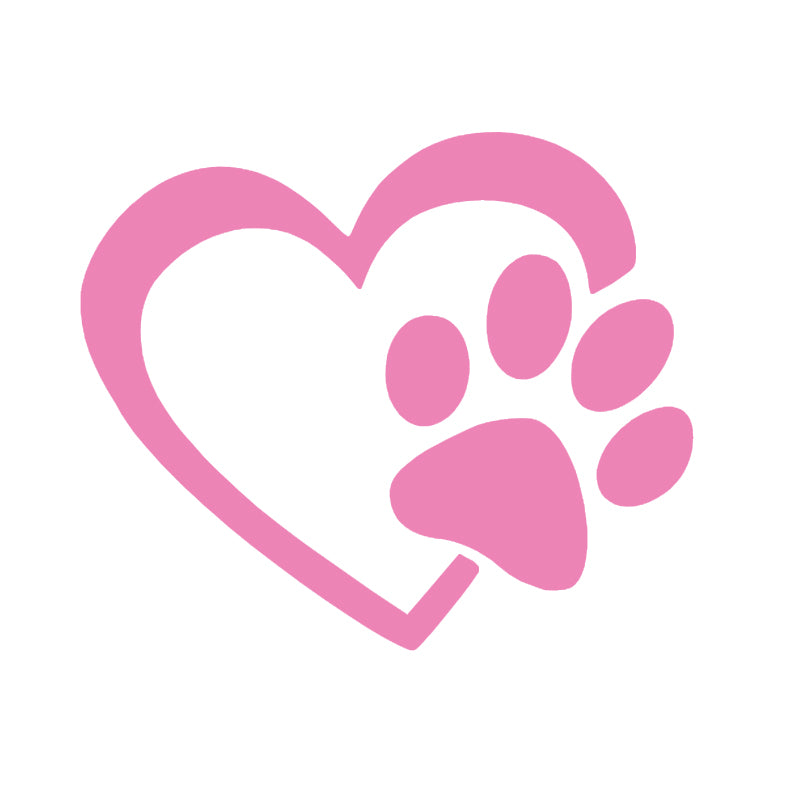 Puppy Love Dog Paw Vinyl Decal | Dog Lover Car Sticker | Aarna Kraft Canada - Baby Pink