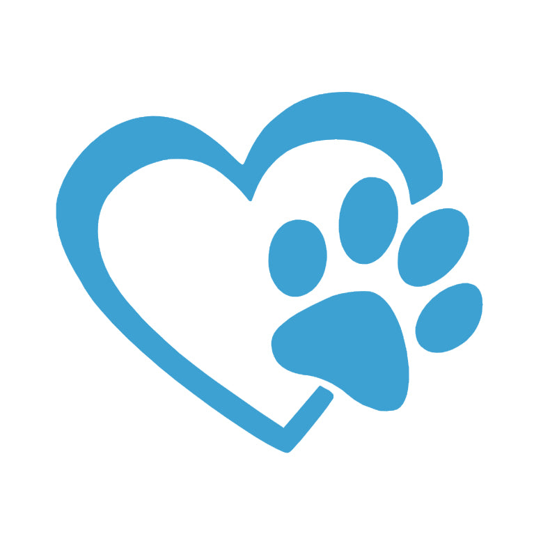 Puppy Love Dog Paw Vinyl Decal | Dog Lover Car Sticker | Aarna Kraft Canada - Light Blue