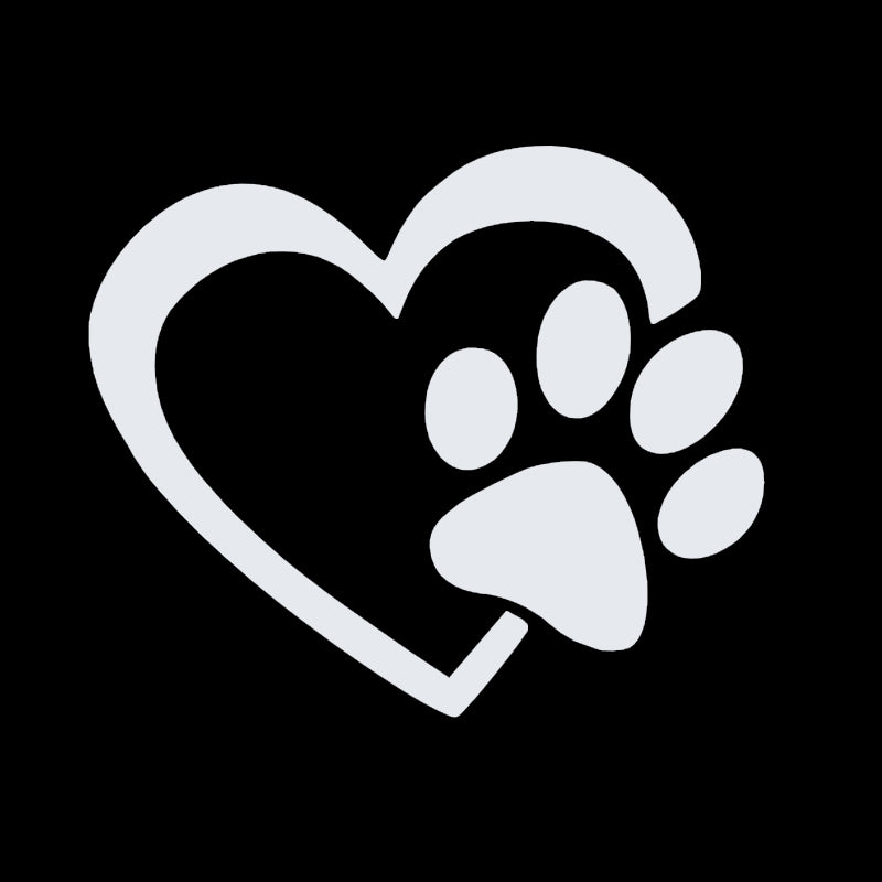 Puppy Love Dog Paw Vinyl Decal | Dog Lover Car Sticker | Aarna Kraft Canada - White