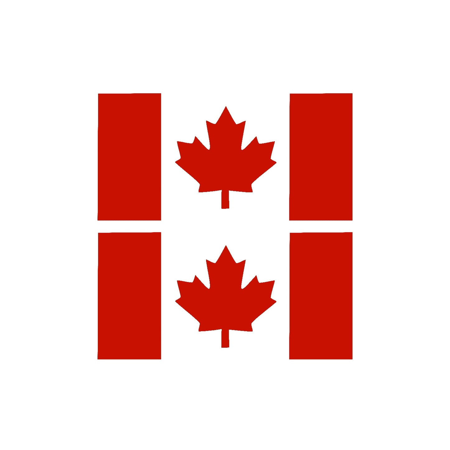 Red Thick Stem Canada Flag Vinyl Decal – 2 Pack