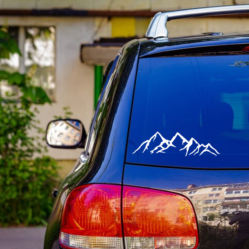 Rocky Mountain Vinyl Decal | Aarna Kraft Canada White On Car