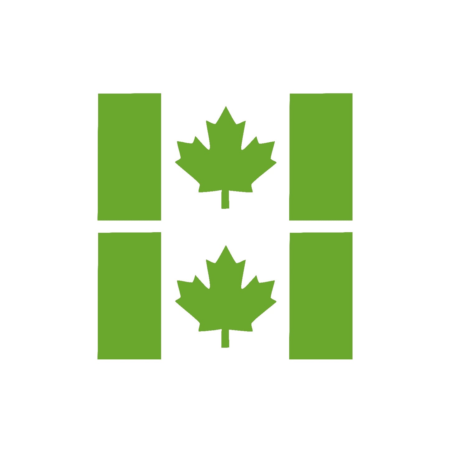 Canada Flag Vinyl Decal 2 Pack – Small Stem Die-Cut Outdoor Stickers