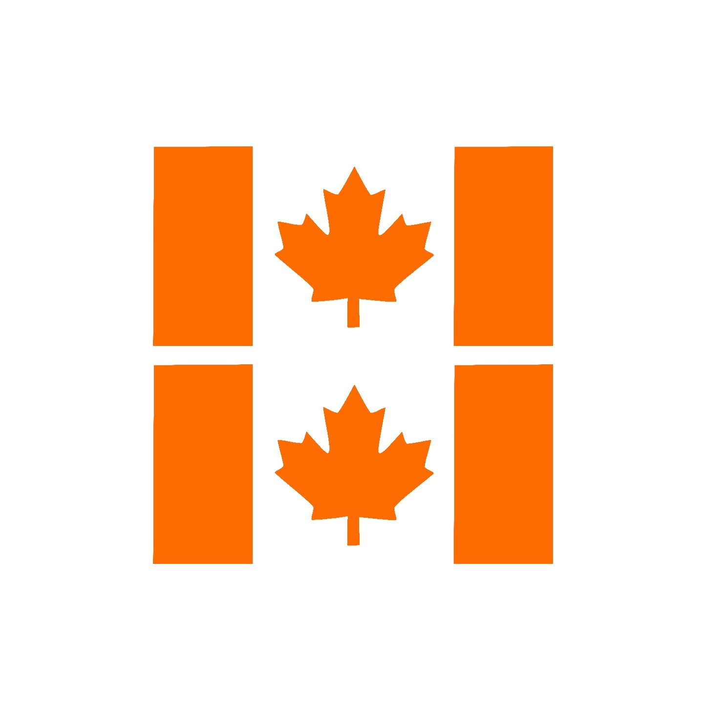 Canada Flag Vinyl Decal 2 Pack – Small Stem Die-Cut Outdoor Stickers
