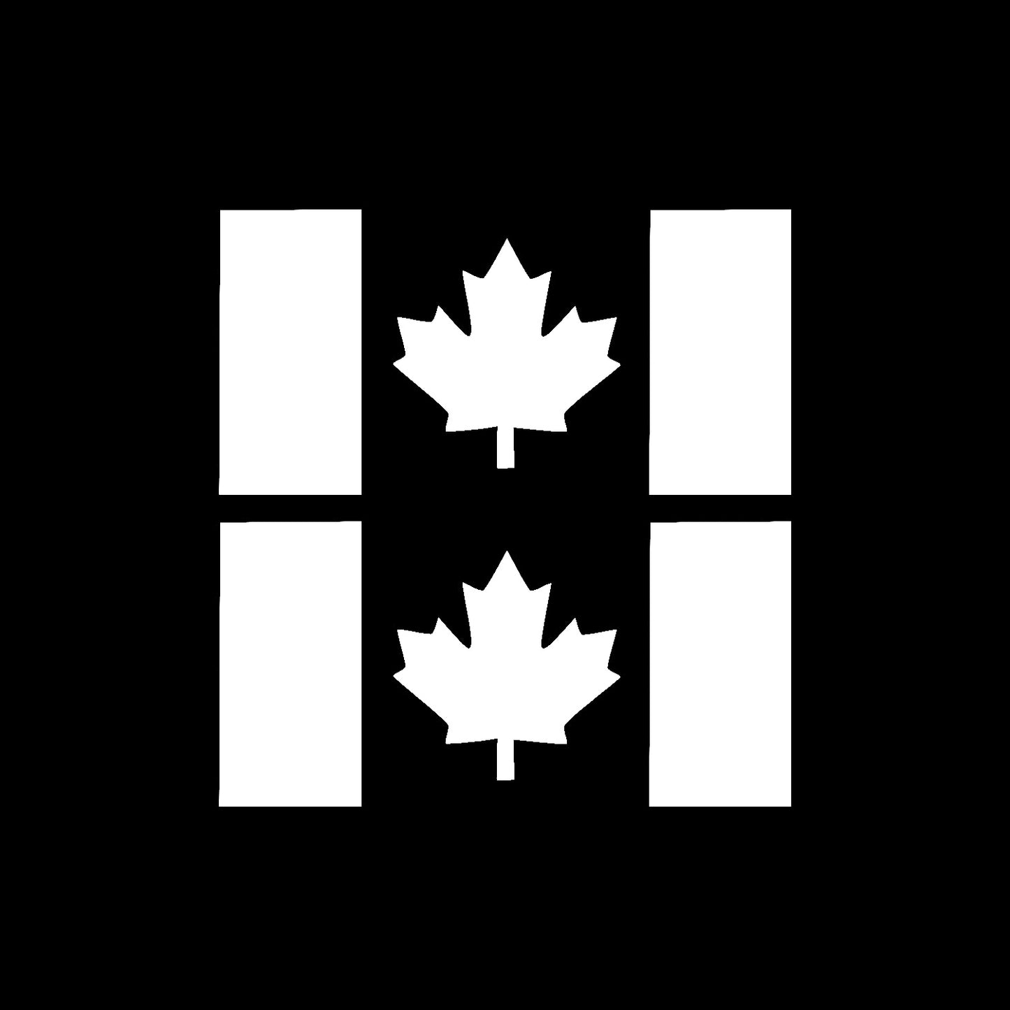 Canada Flag Vinyl Decal 2 Pack – Small Stem Die-Cut Outdoor Stickers