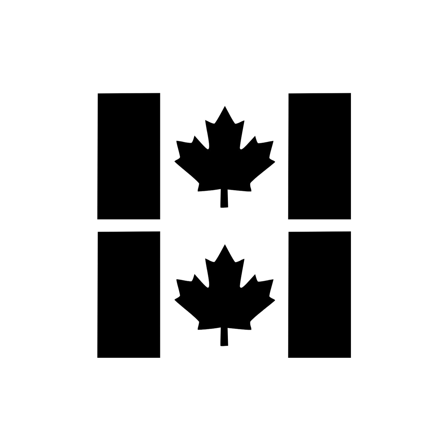 Canada Flag Vinyl Decal 2 Pack – Small Stem Die-Cut Outdoor Stickers