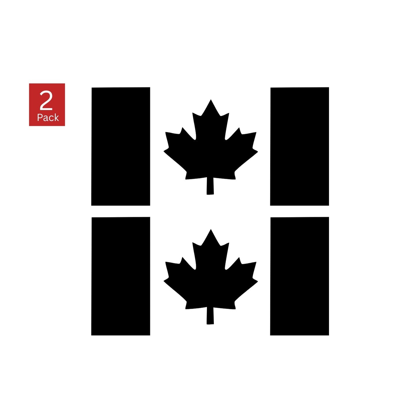 Canada Flag Vinyl Decal 2 Pack – Small Stem Die-Cut Outdoor Stickers