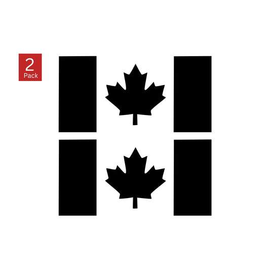 Canada Flag Vinyl Decal 2 Pack – Small Stem Die-Cut Outdoor Stickers