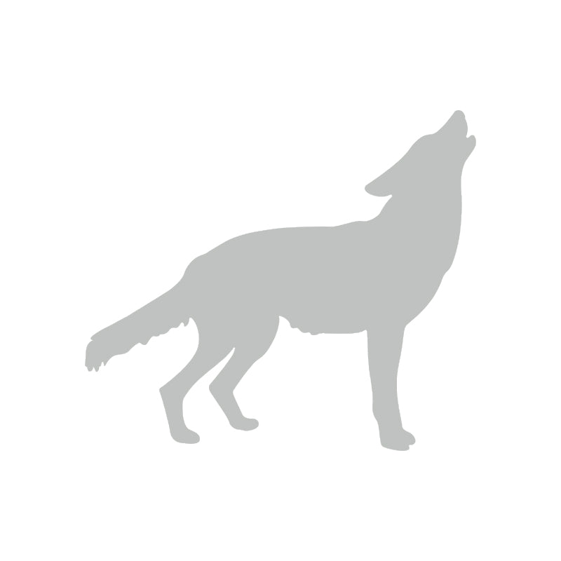 Wolf Silhouette Vinyl Decal | Howling Wolf Car Sticker | Aarna Kraft Canada - Light Grey