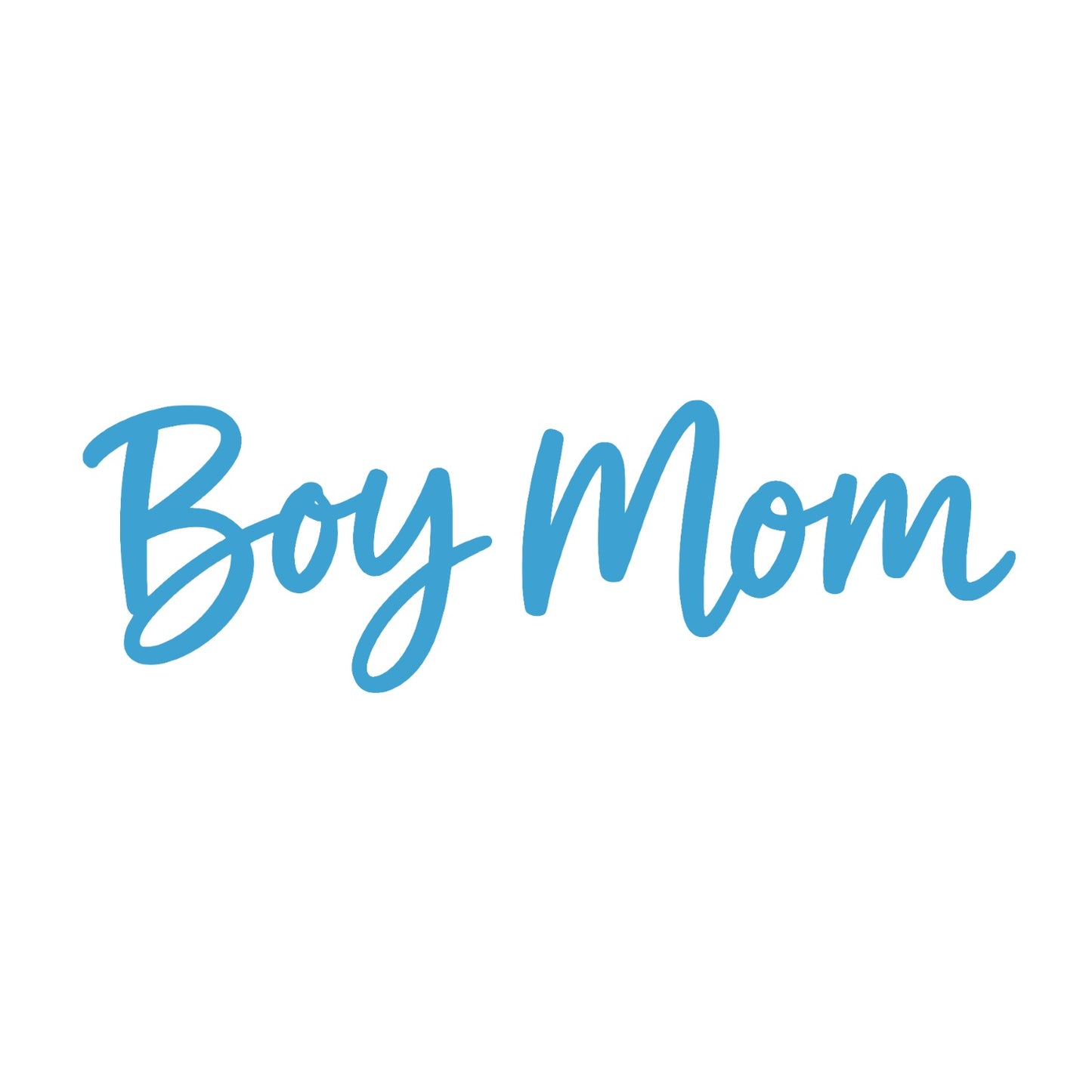 Light Blue Boy Mom car decal