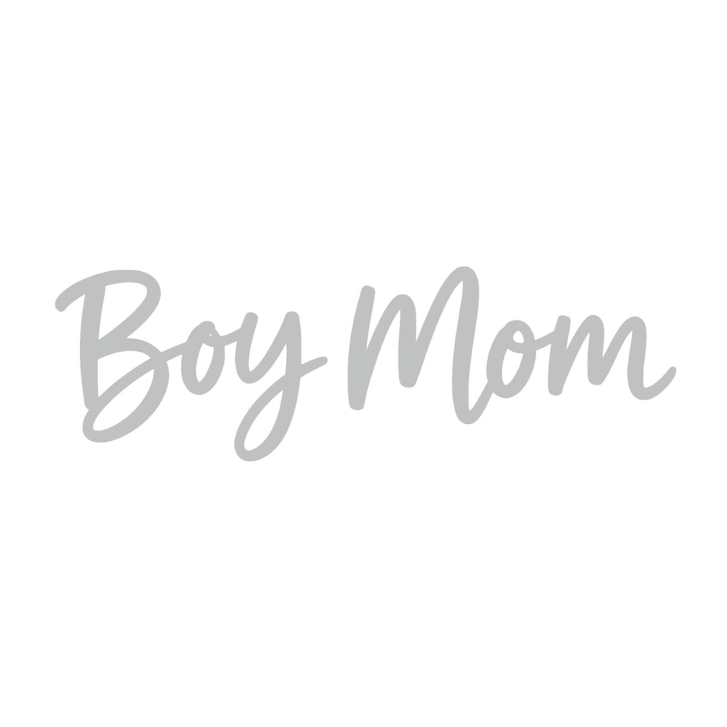 Light Grey Boy Mom car decal