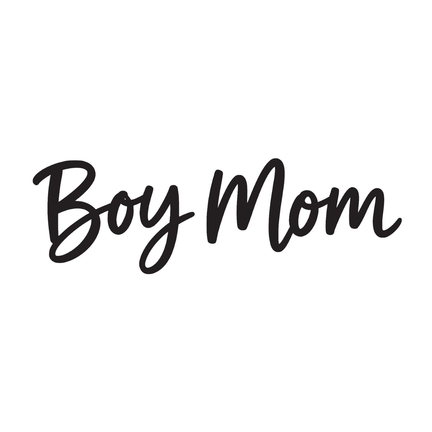 Matte Black Boy Mom car decal