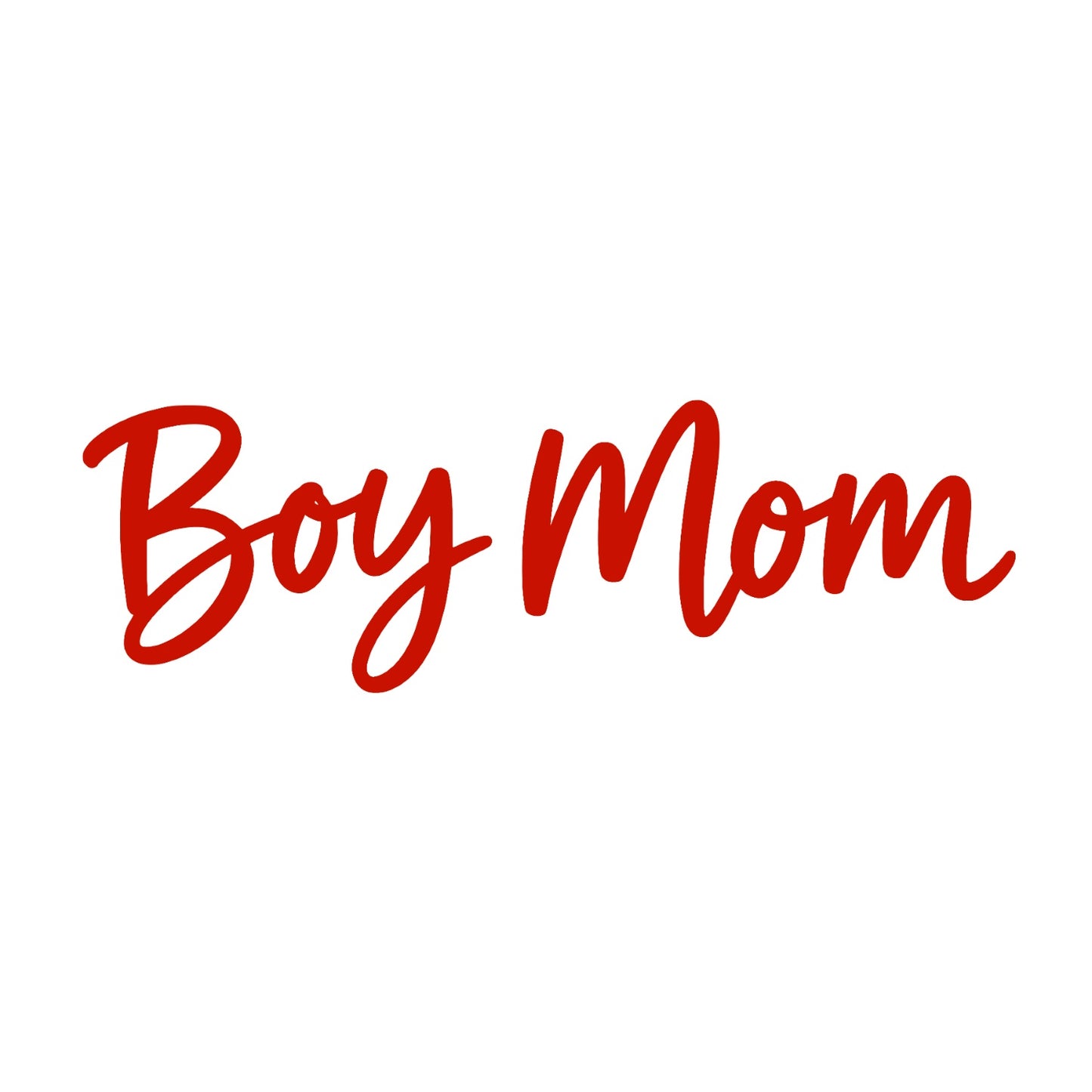 Red Boy Mom car decal