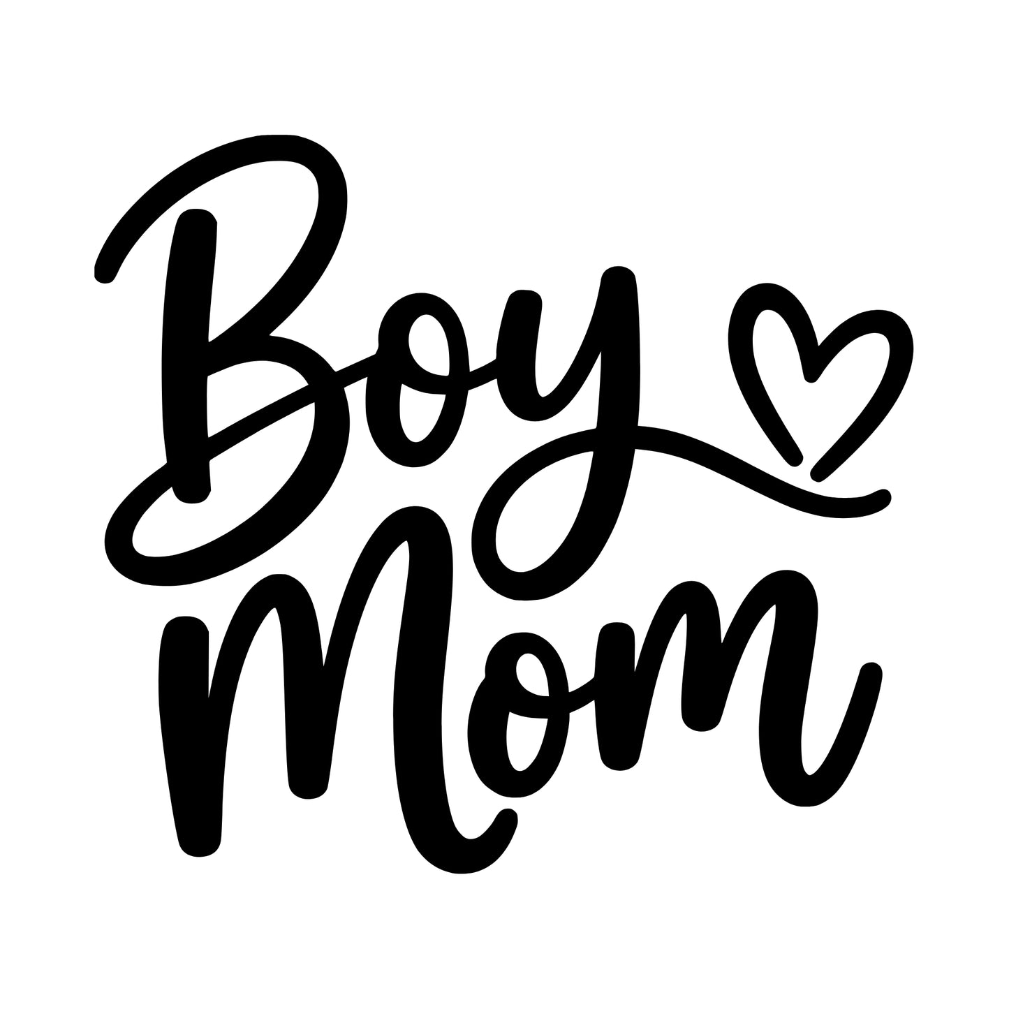 Matte Black Boy Mom vinyl decal