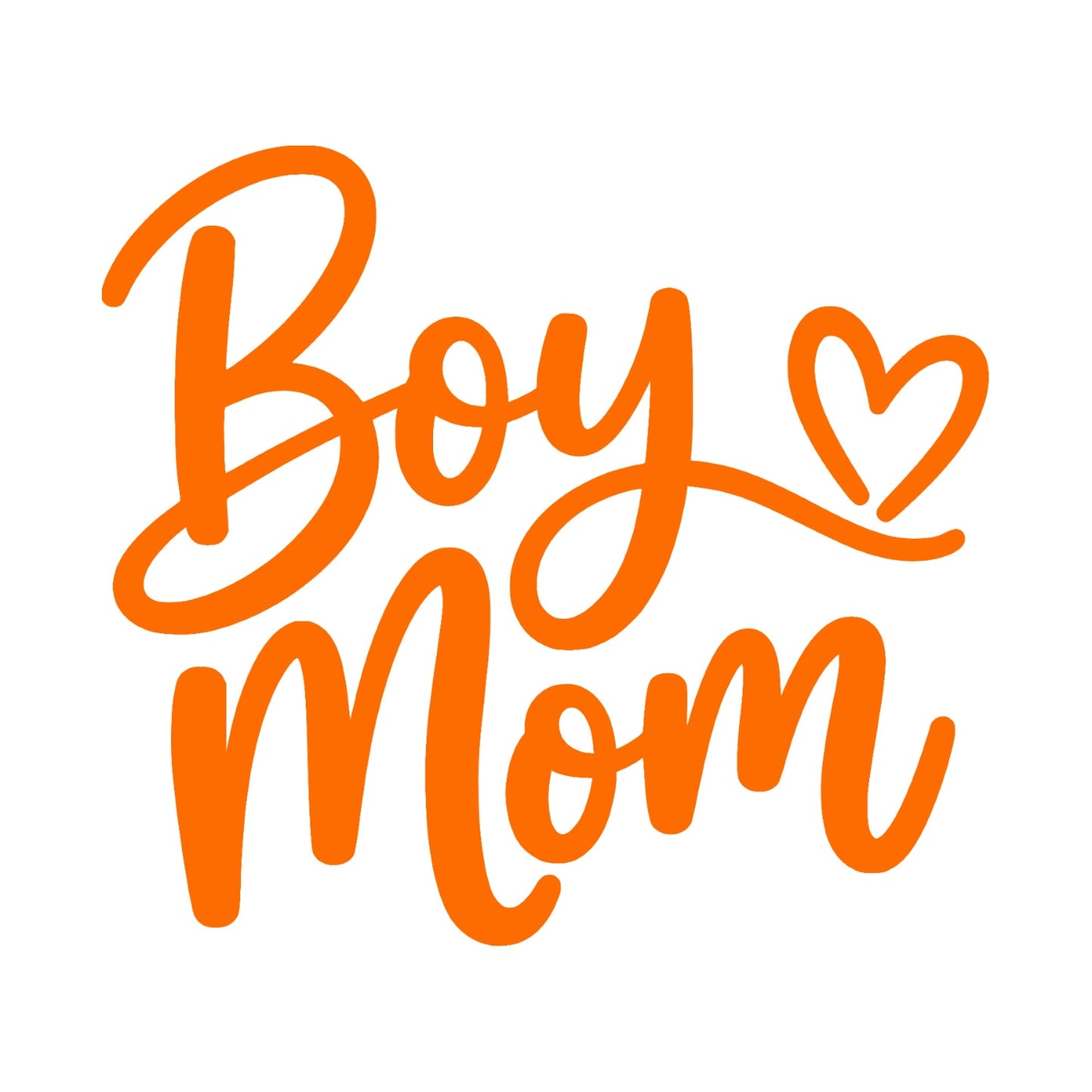 Orange Boy Mom vinyl decal