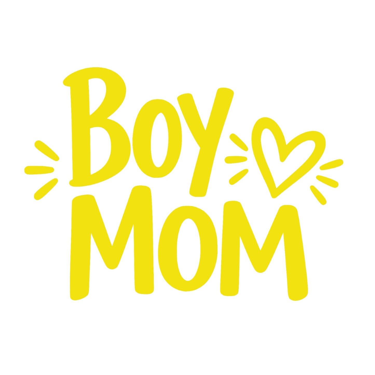 Brimstone Yellow Boy Mom window decal