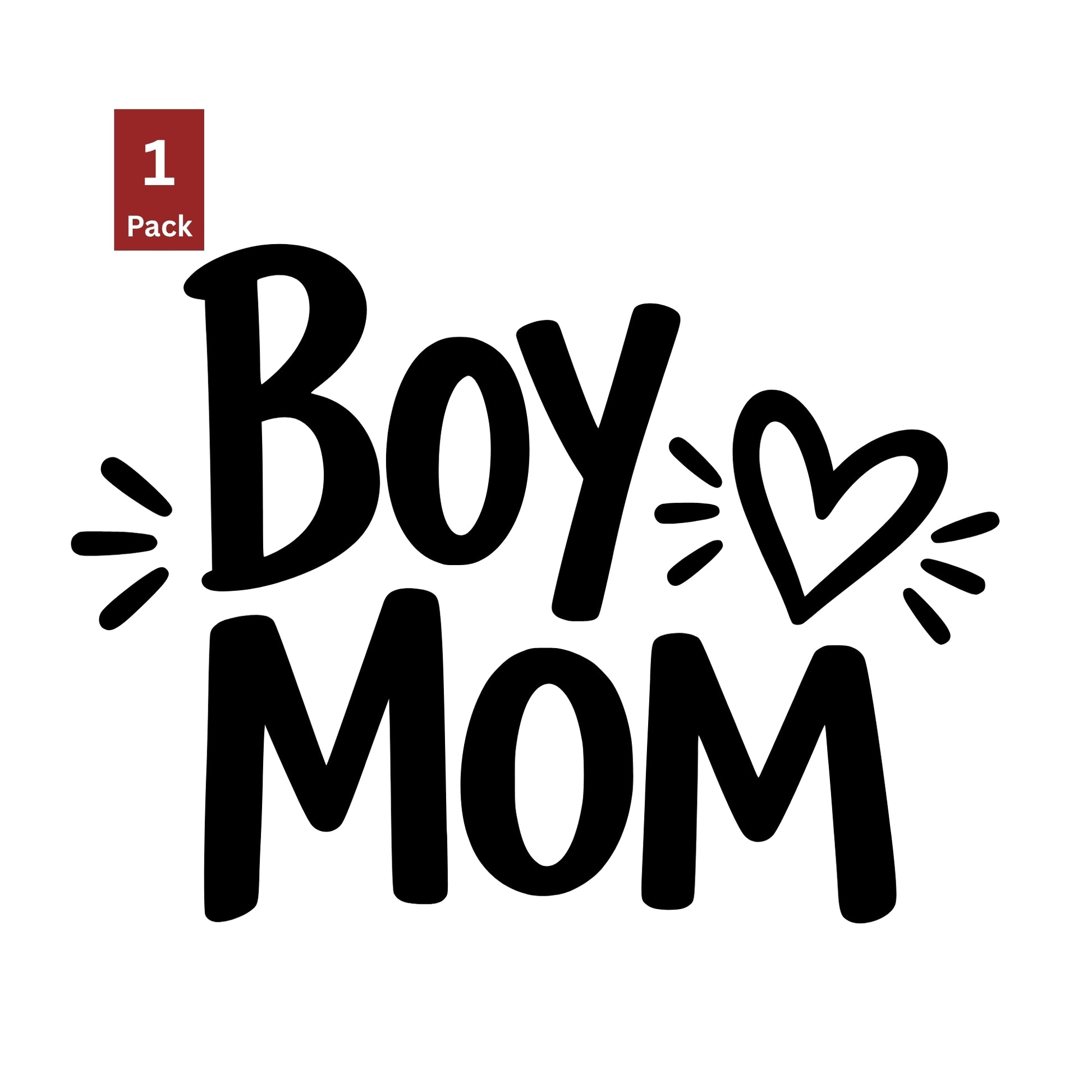 Black Boy Mom window decal for car