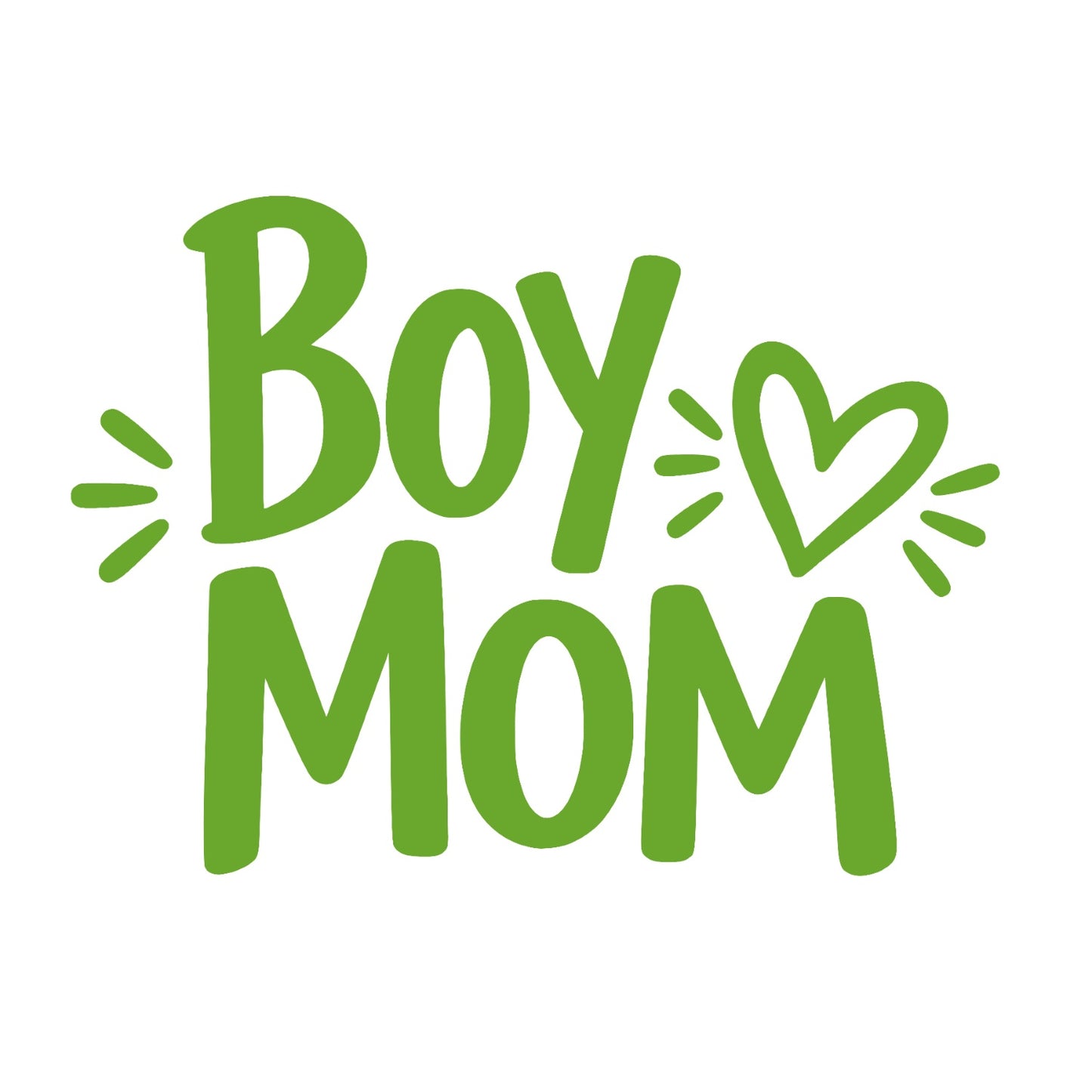 Lime Green Boy Mom window decal