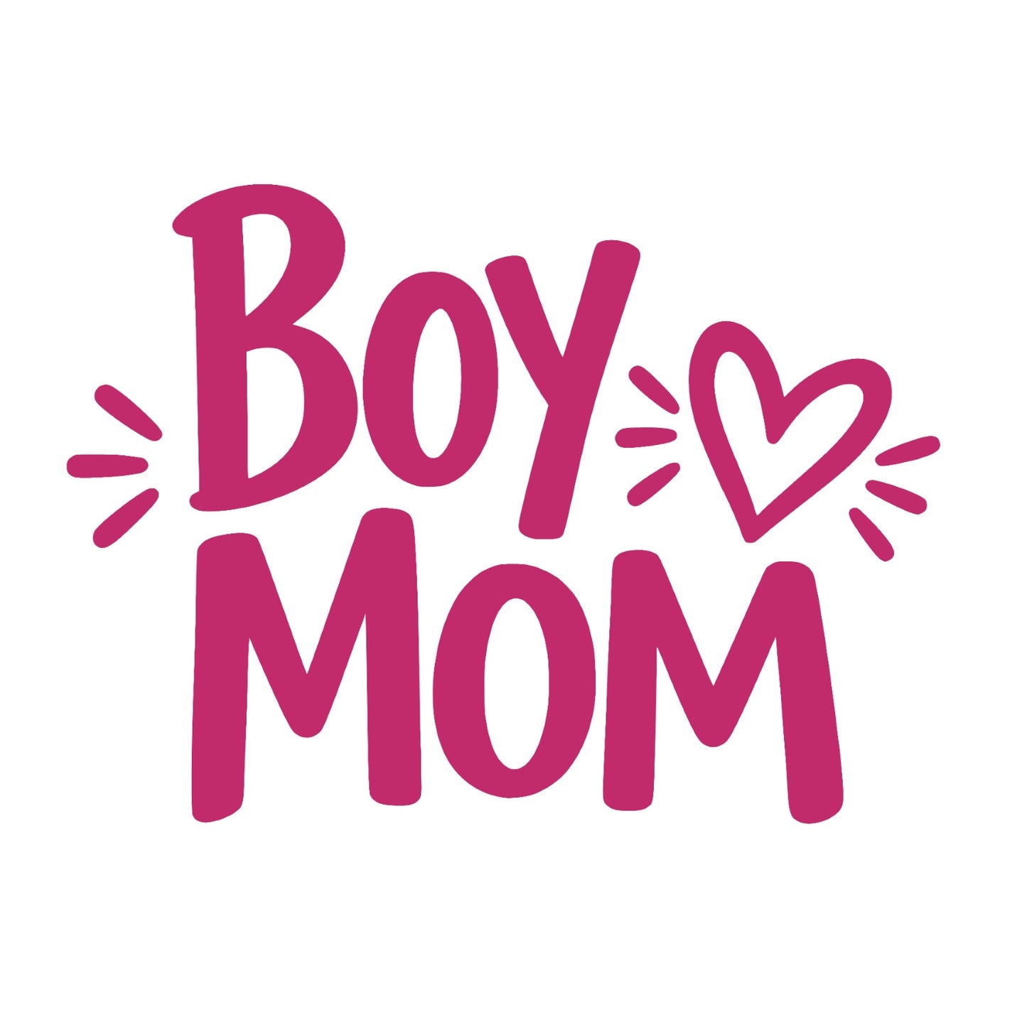 Pink Boy Mom window decal