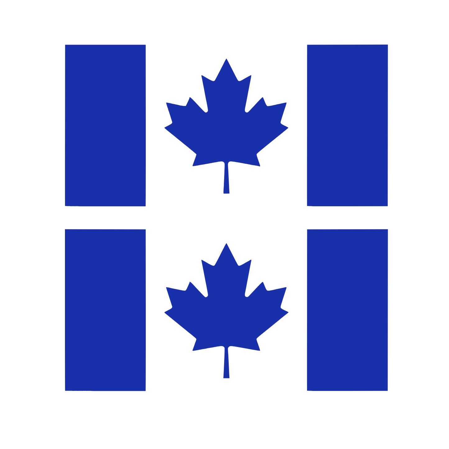 Canada Flag Vinyl Decal 2 Pack – Blue Die-Cut Outdoor Stickers