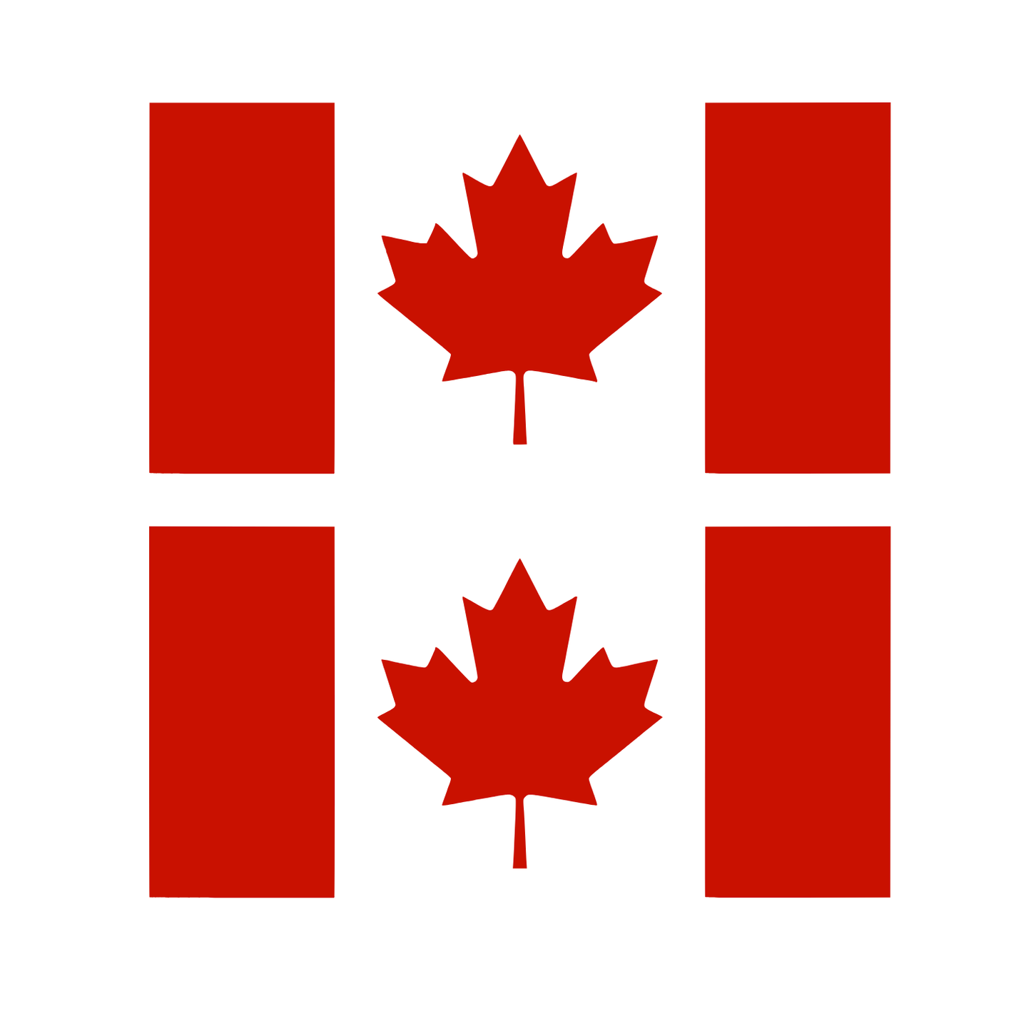 Canada Flag Vinyl Decal 2 Pack – Red Die-Cut Outdoor Stickers