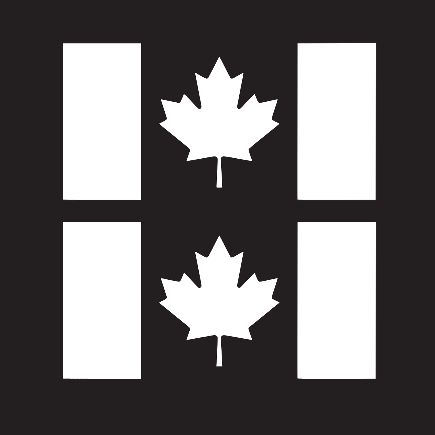 Canada Flag Vinyl Decal 2 Pack – White Die-Cut Outdoor Stickers