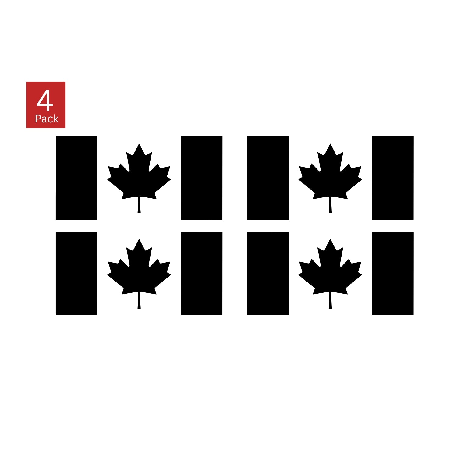 Canada Flag Vinyl Decal – 4 Pack