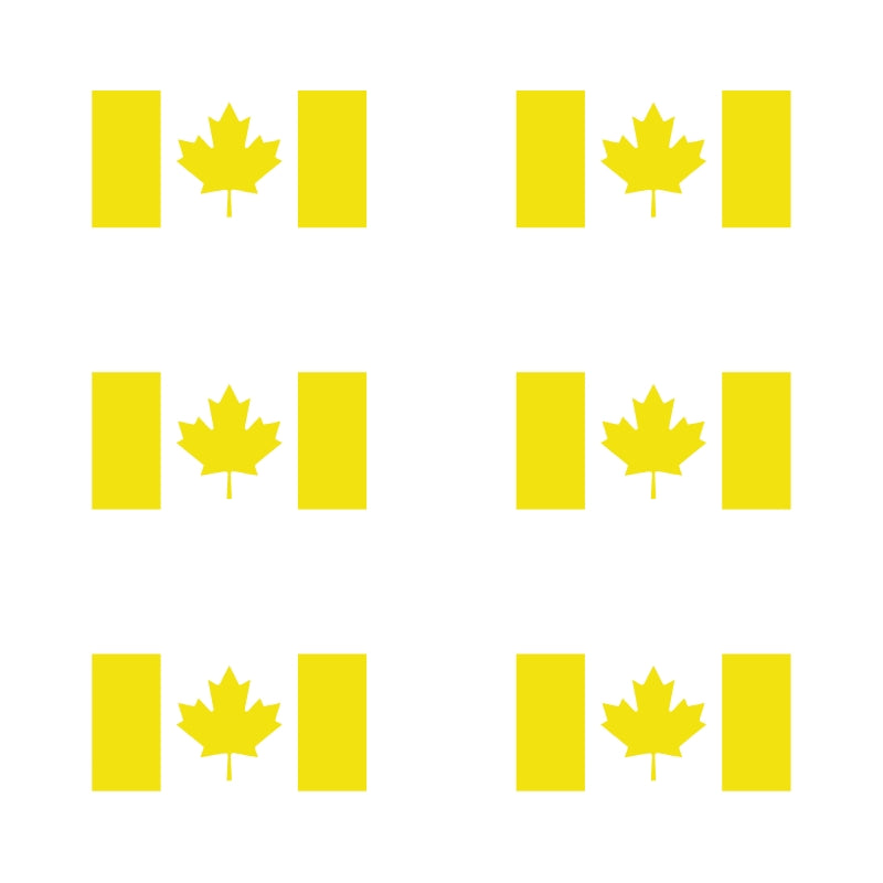 Canada Flag Vinyl Decal 6 Pack – Brimstone Yellow