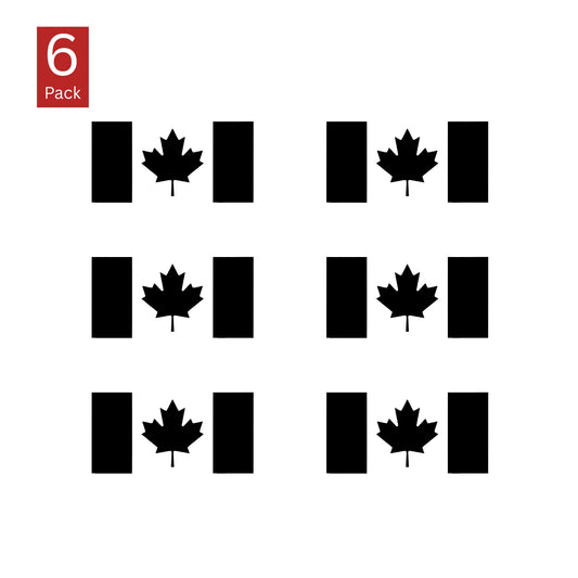 Canada Flag Vinyl Decal 6 Pack – 2x1 Die-Cut Stickers