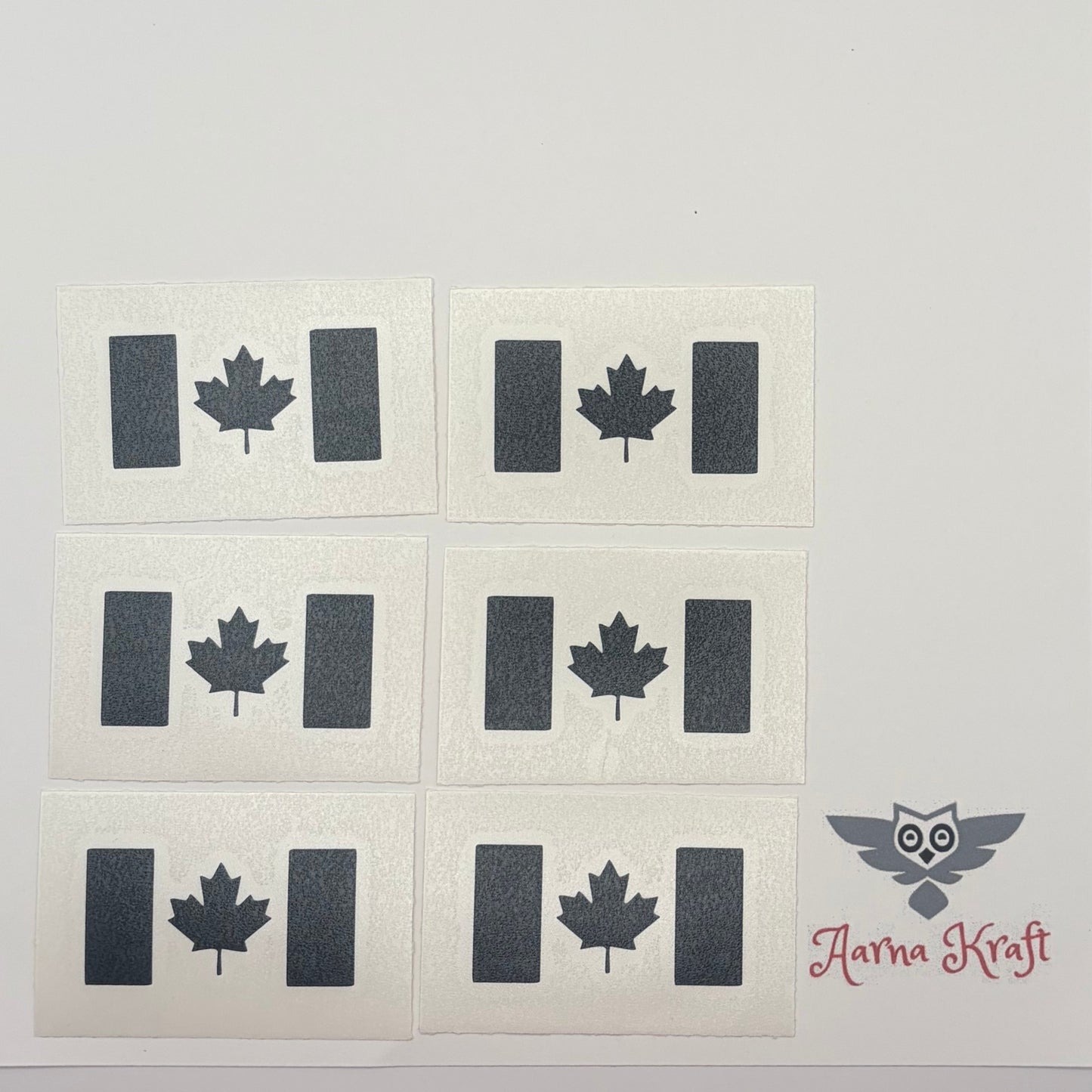 Canada Flag Vinyl Decal 6 Pack – Product Photo