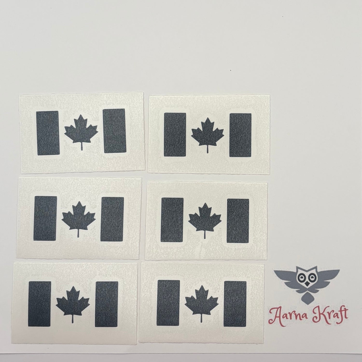 Canada Flag Vinyl Decal 6 Pack – Product Photo