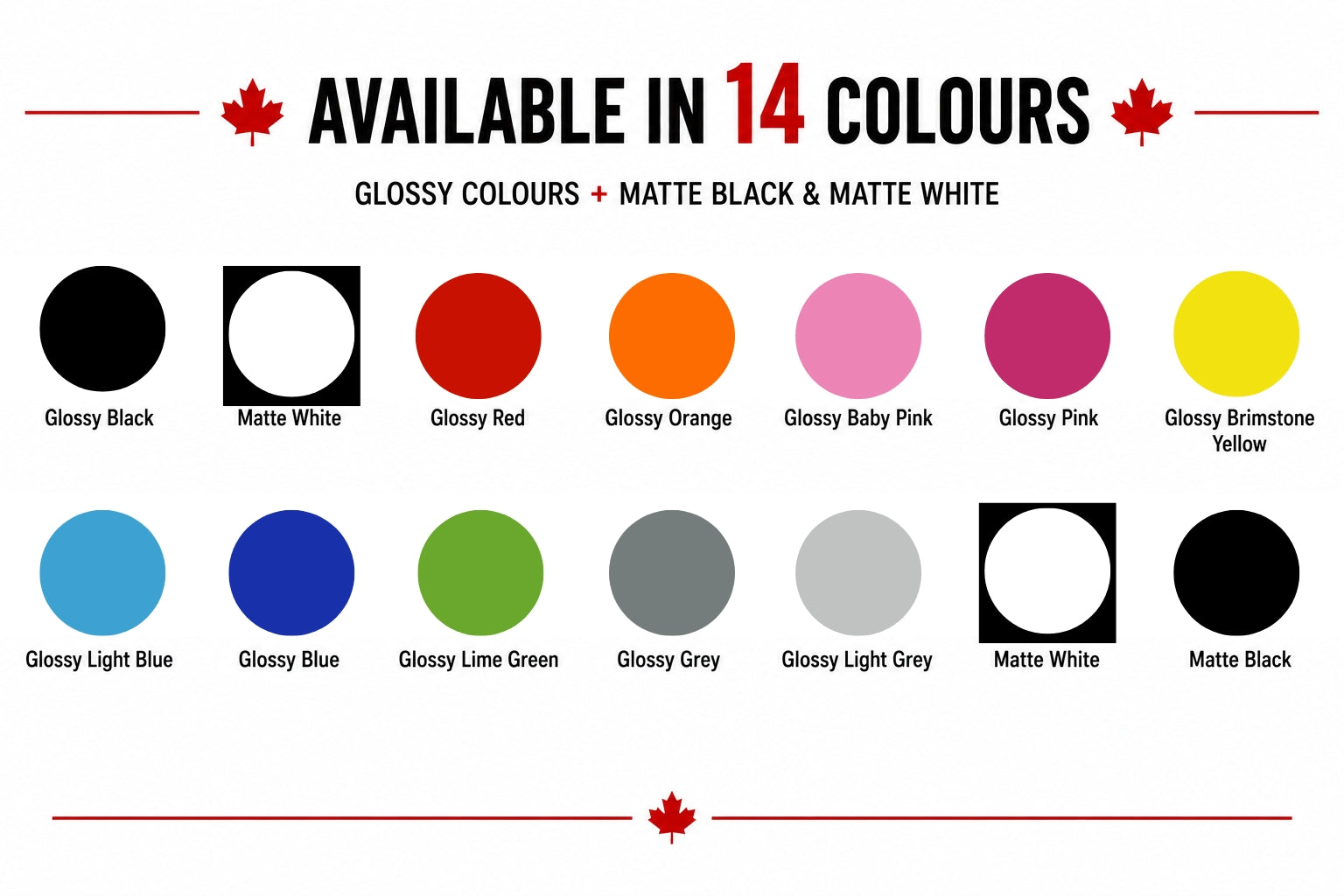 Canada Flag Vinyl Decal Available in 14 Colours