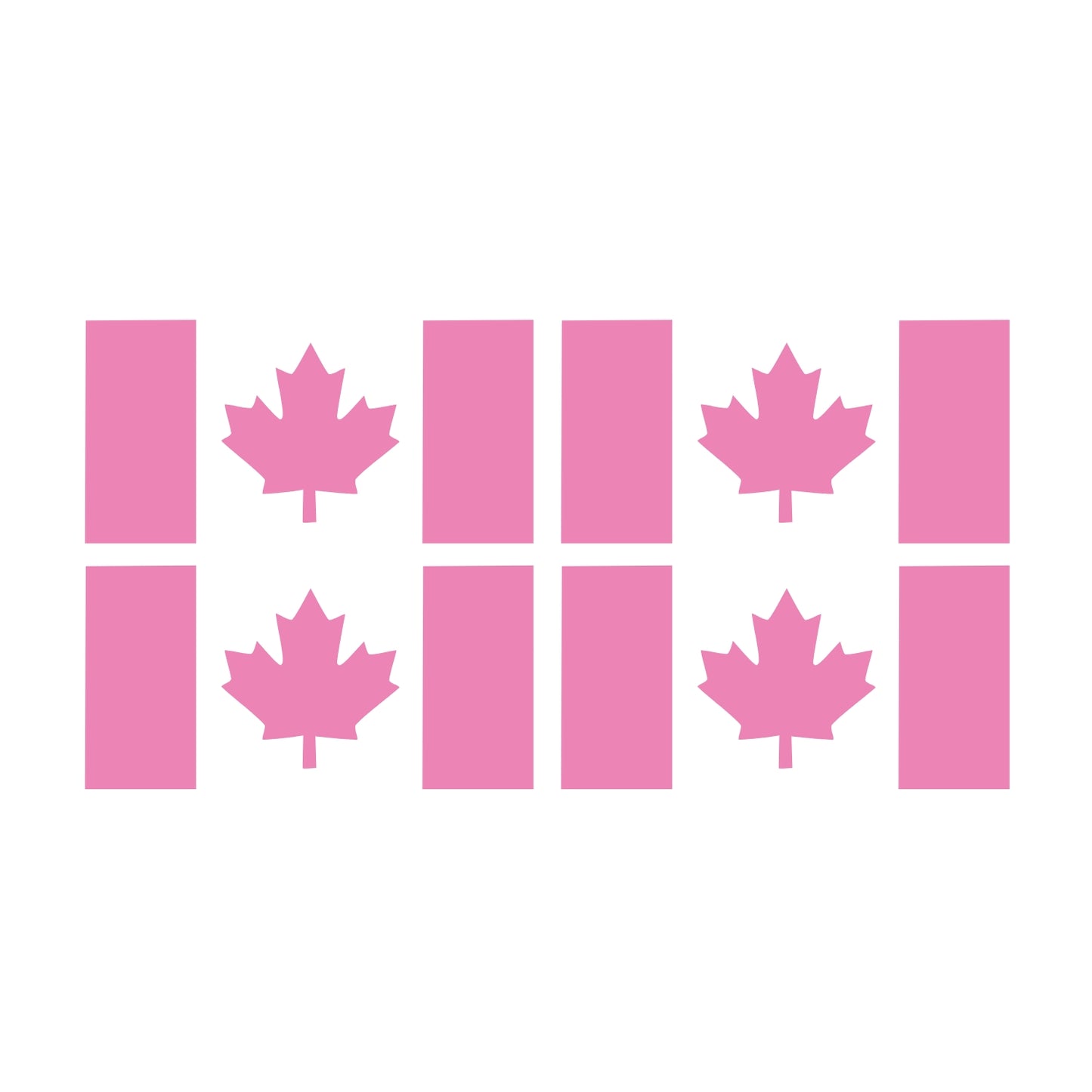 Canada Flag Vinyl Decal – Small Stem – Baby Pink