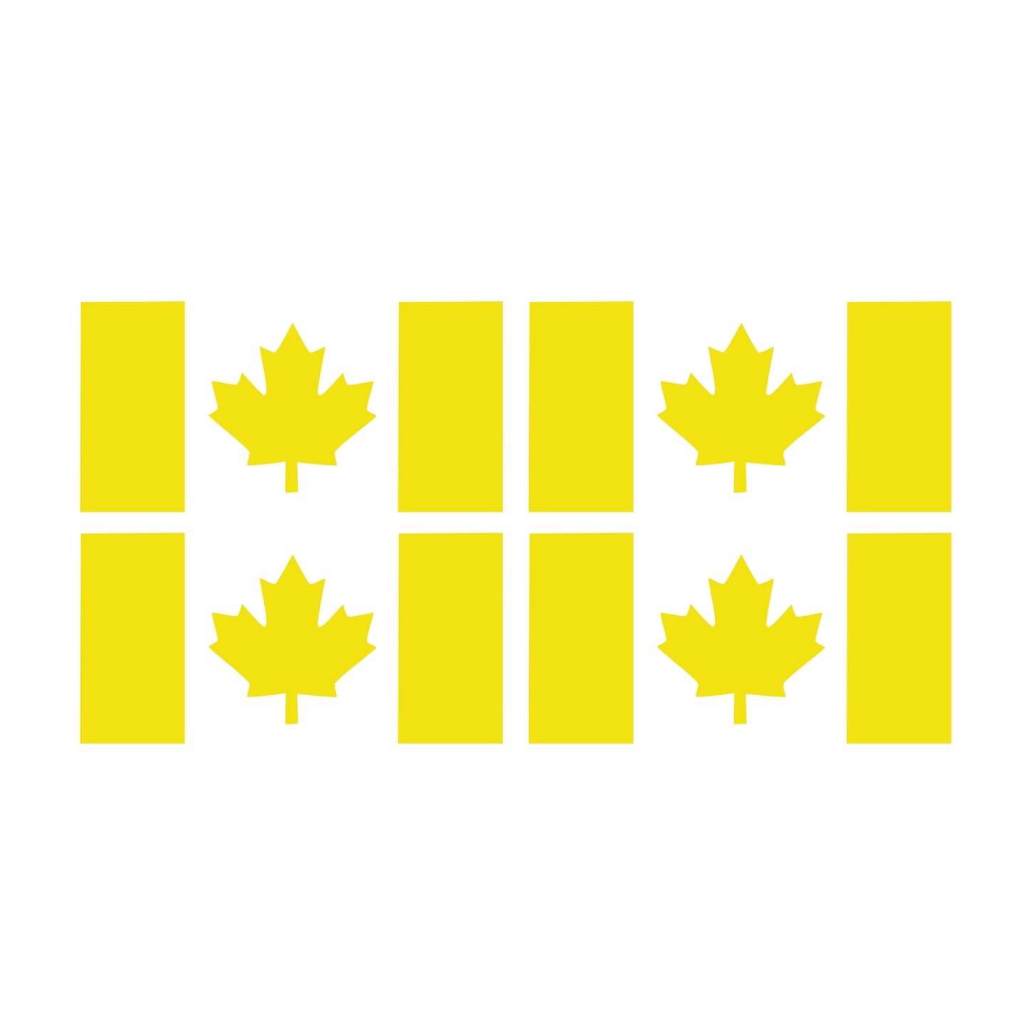 Canada Flag Vinyl Decal – Small Stem – Brimstone Yellow