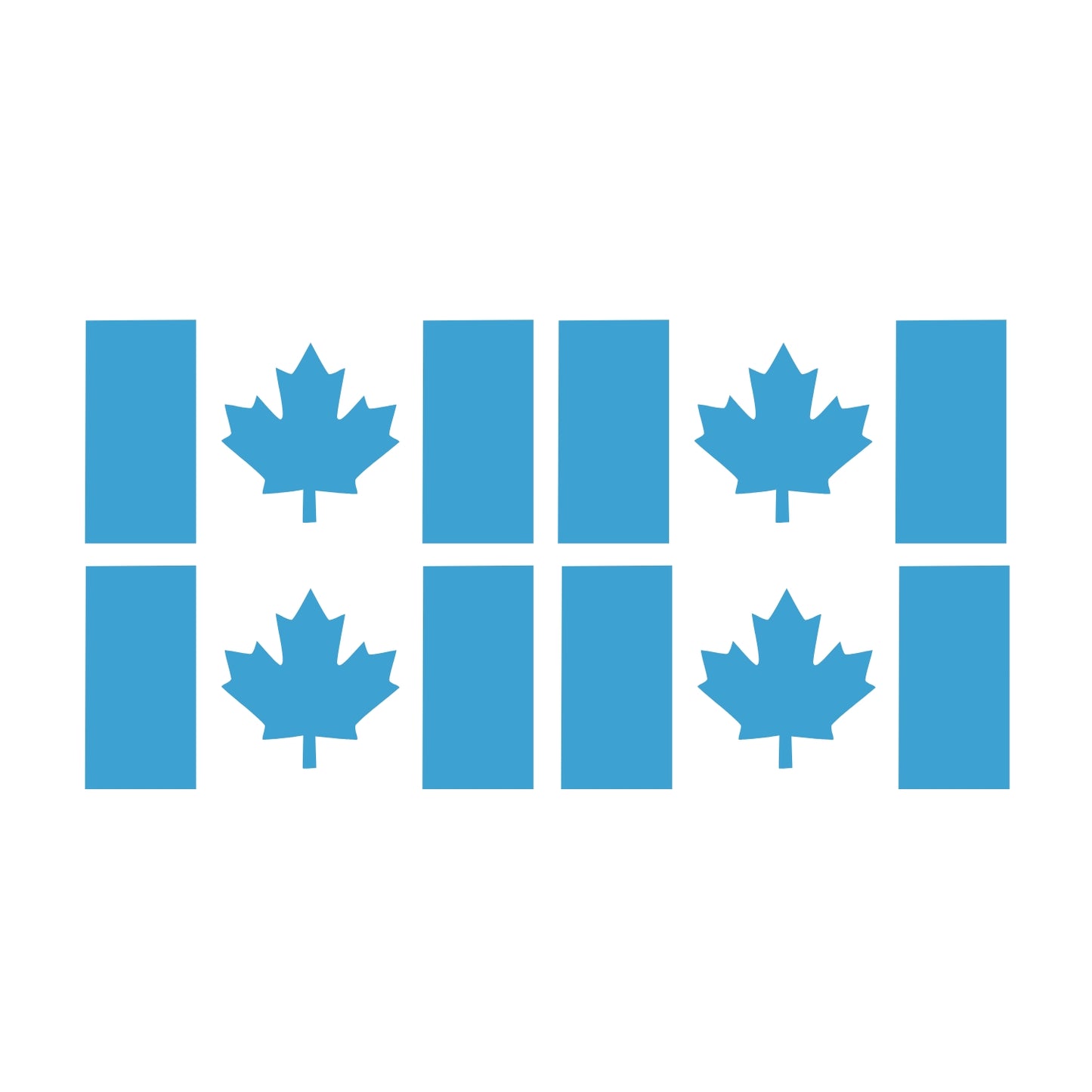 Canada Flag Vinyl Decal – Small Stem – Light Blue