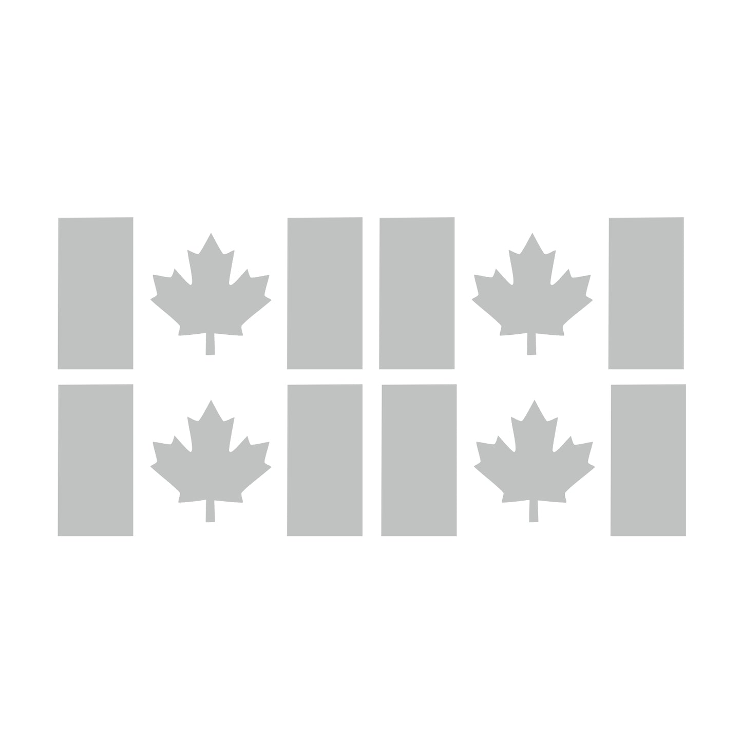 Canada Flag Vinyl Decal – Small Stem – Light Grey