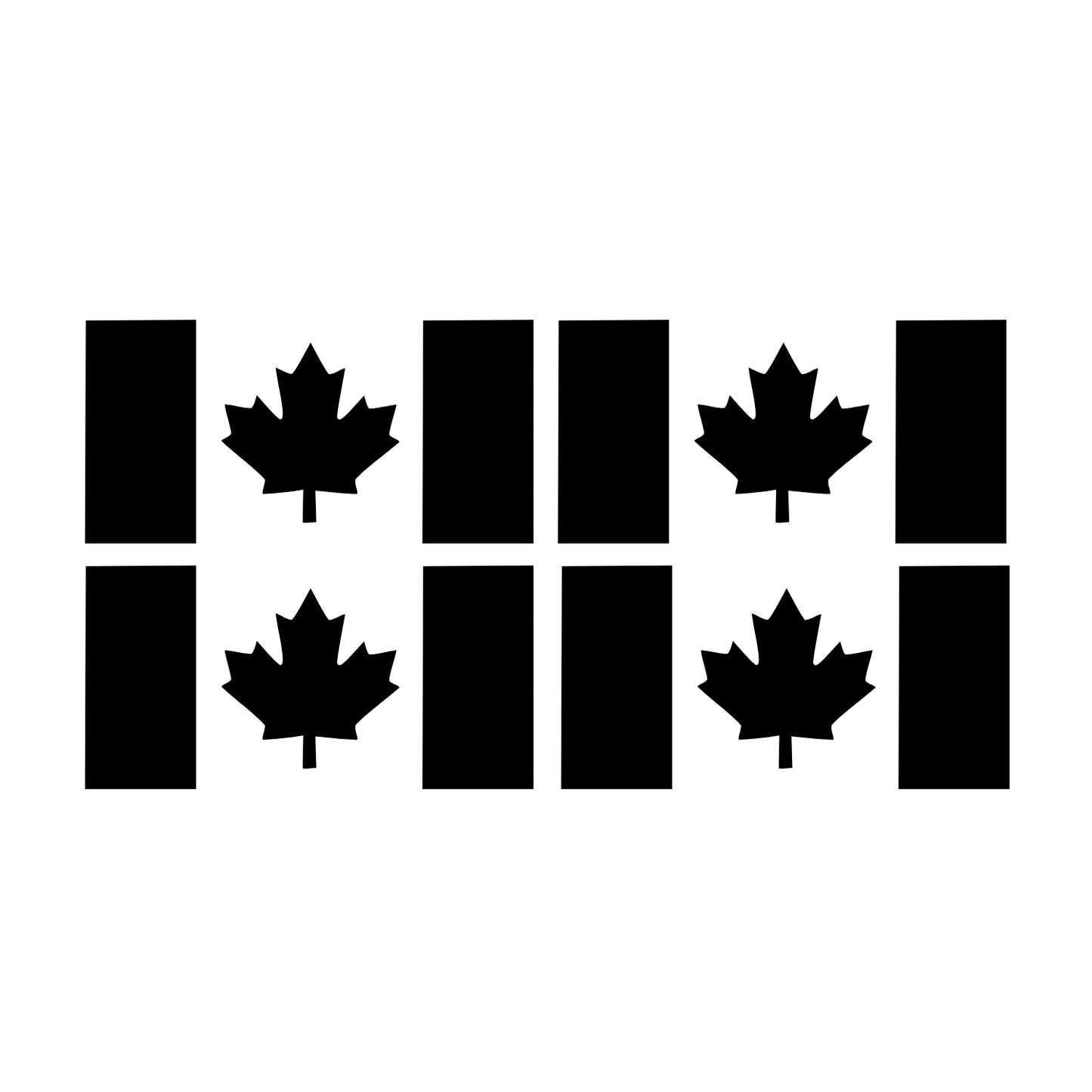 Canada Flag Vinyl Decal – Small Stem – Matte Black
