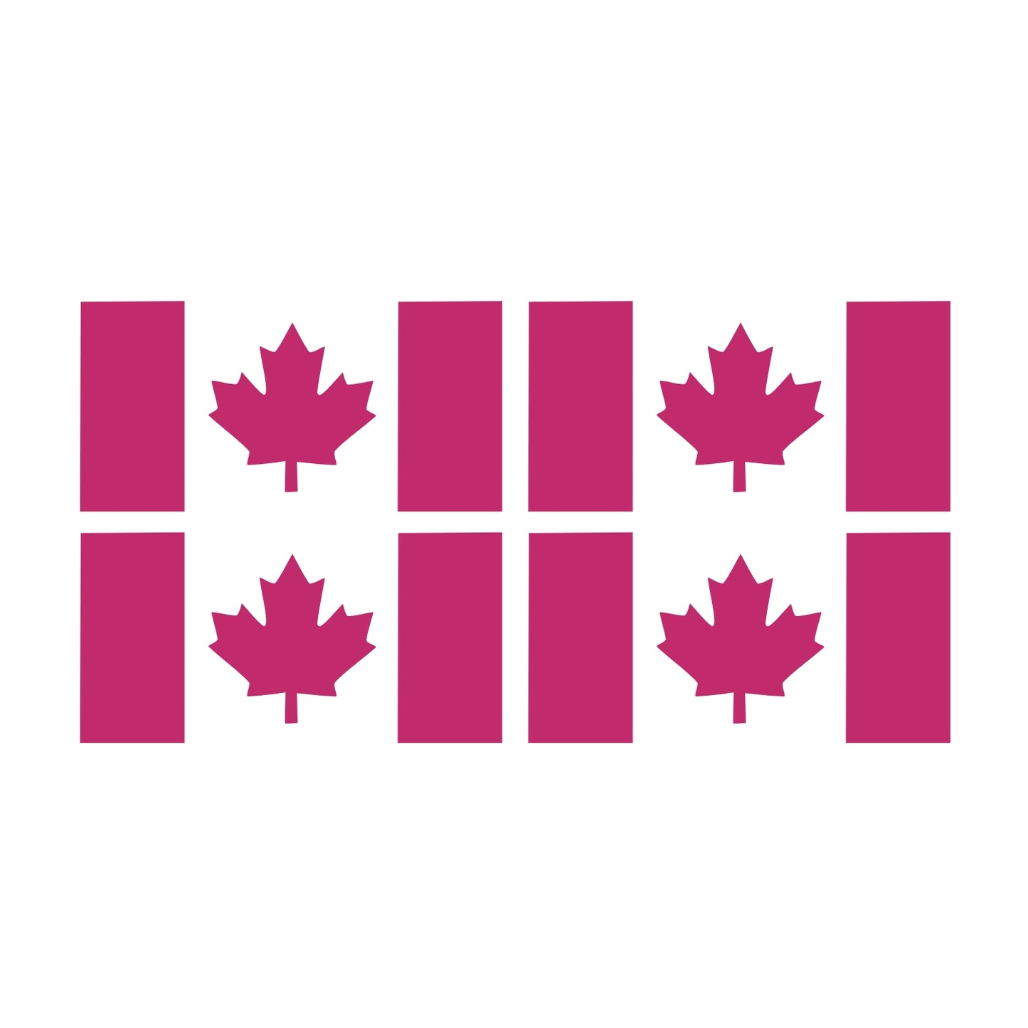 Canada Flag Vinyl Decal – Small Stem – Pink