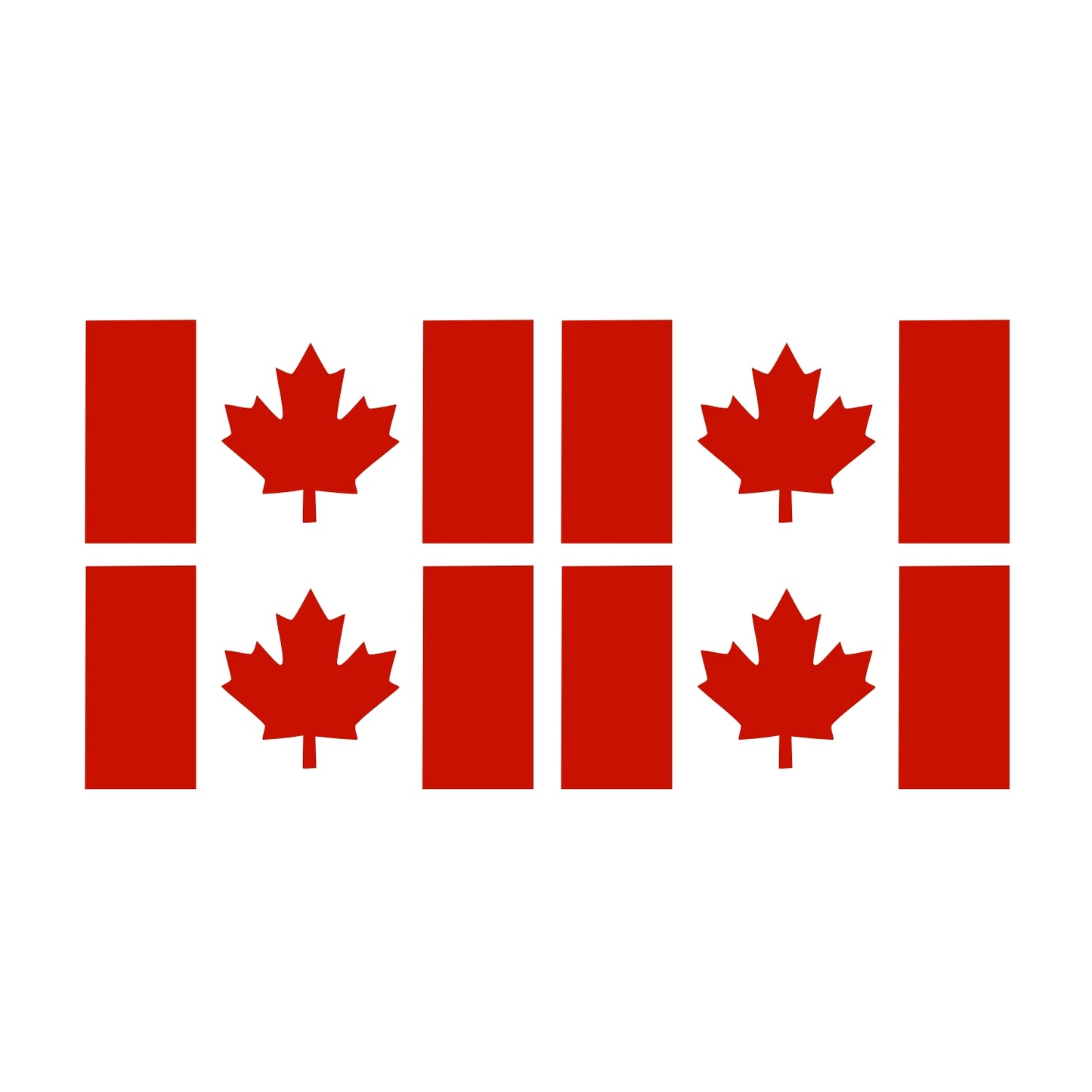 Canada Flag Vinyl Decal – Small Stem – Red
