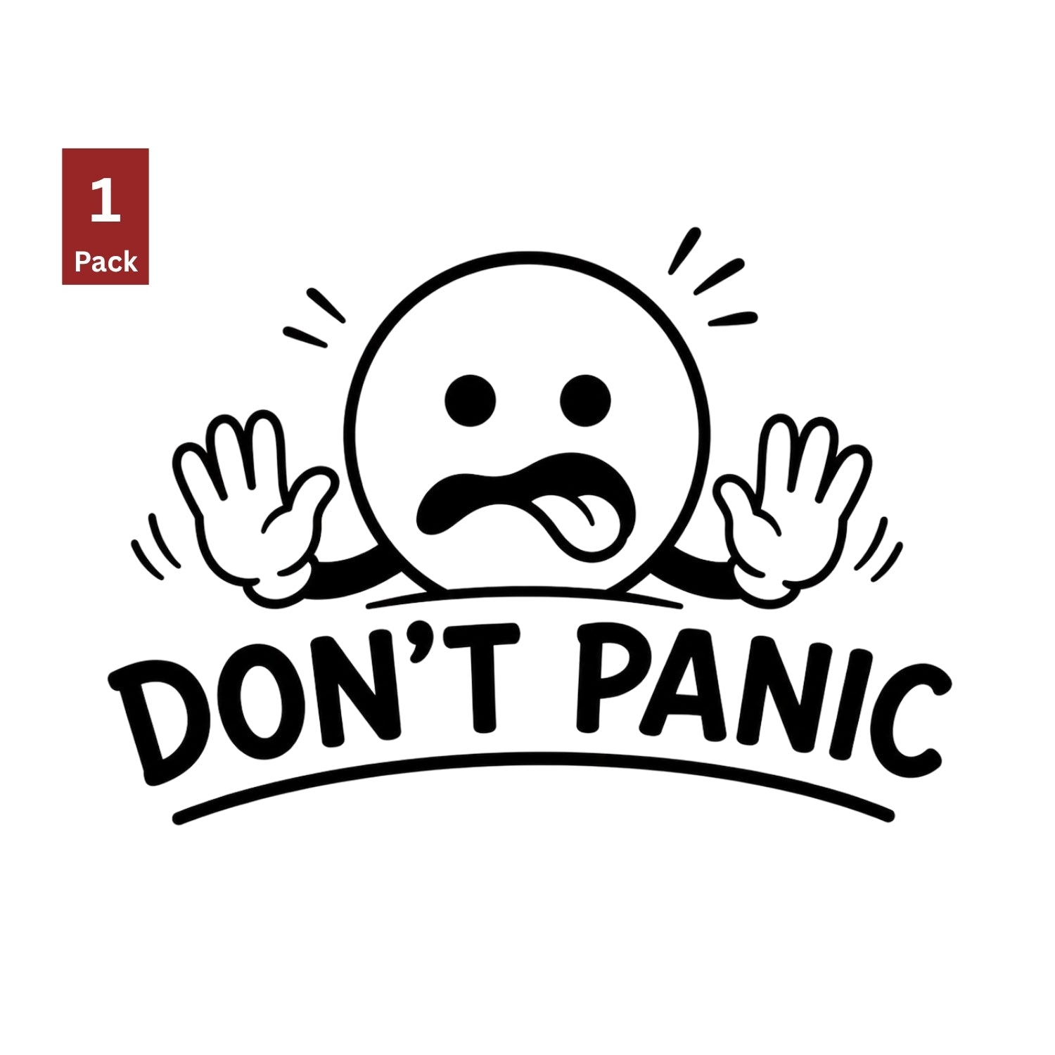 Don't Panic funny sticker and car truck vinyl decal