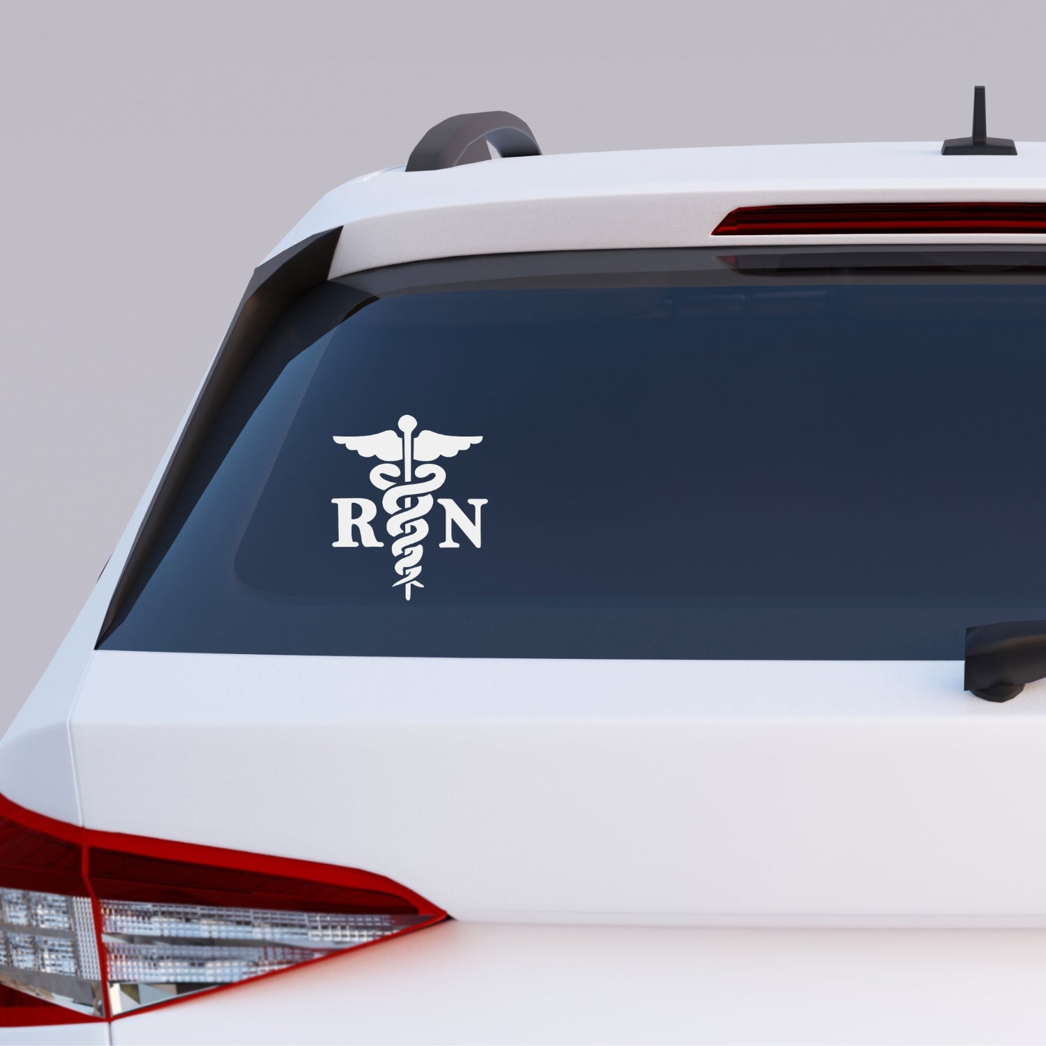 RN Vinyl Decal 1 Pack – Registered Nurse Medical Symbol on Car Window