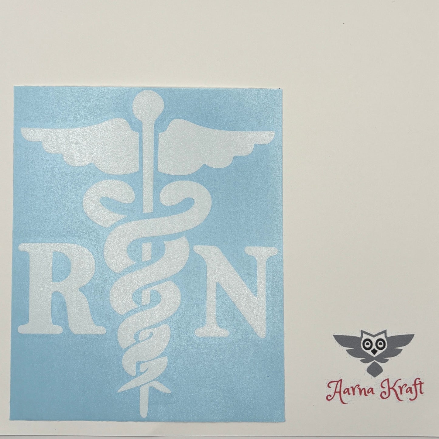 RN Vinyl Decal 1 Pack – Registered Nurse Medical Symbol Product Example