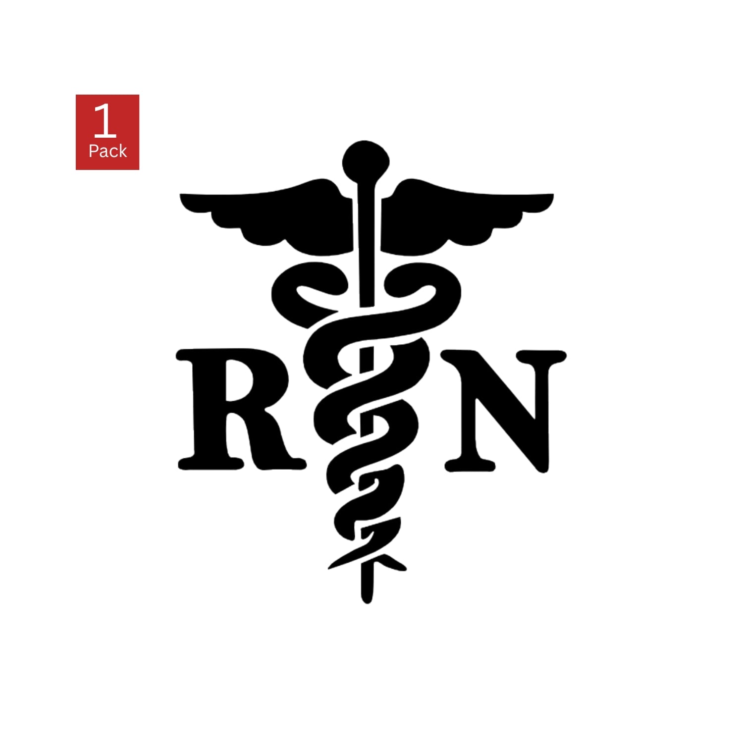 RN Vinyl Decal 1 Pack – Registered Nurse Medical Symbol Sticker